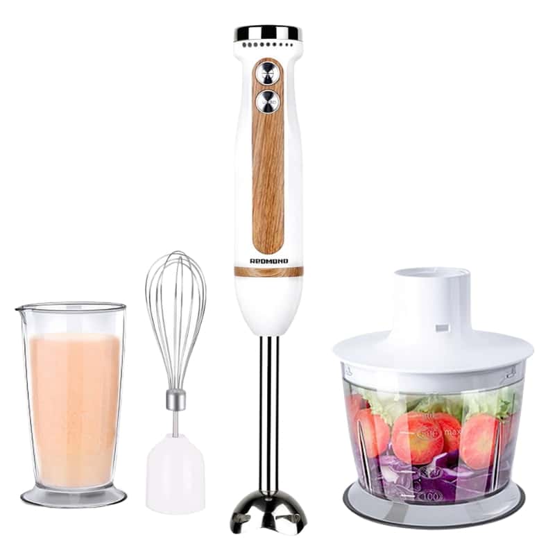 Redmond Hb-010 4 In 1 Hand Blender Wood Grain 1 - Shopping Jin Redmond Hand Blender 4 In 1