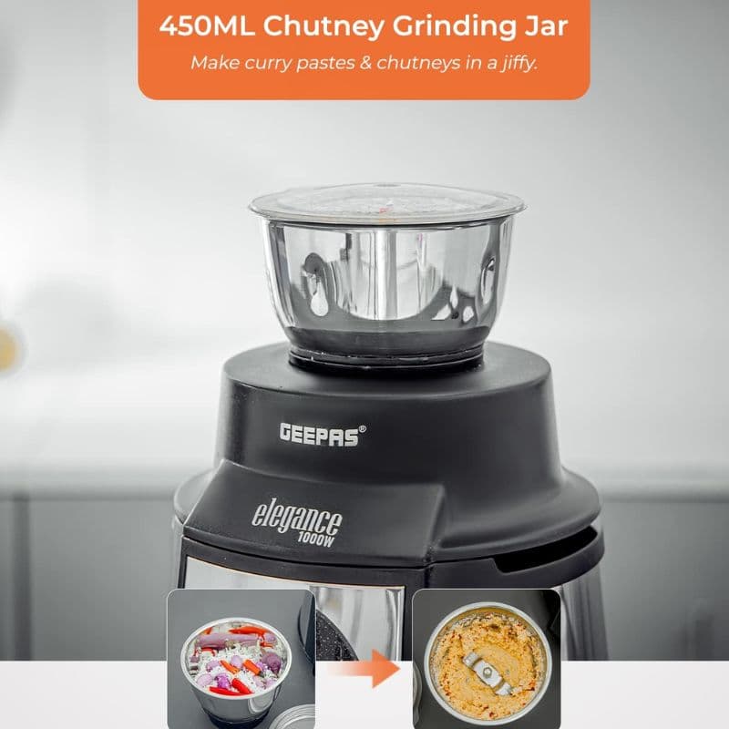 Geepas Gsb5457 1000 Watts 5-In-1 Mixer Grinder 8 - Shopping Jin Geepas 5-IN-1 Mixer Grinder-GSB54571000 Watts