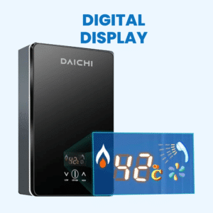Daichi Digital Temperature Control Instant Electric Water Heater Geyser Shower Rp-55 20 - Shopping Jin Daichi Digital Temperature Control Instant Electric Water Heater Geyser Shower