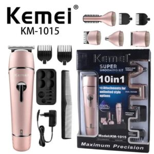 Kemei Km-1015 10-In-1 Multigroom Grooming Kit 5 - Shopping Jin kemei km 1015 10 in 1 rechargeable multigroom grooming kit 2 shoppingjin.pk - Shopping Jin
